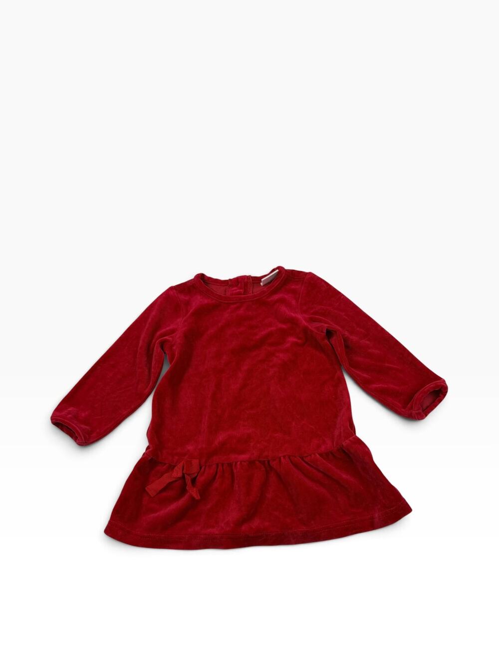 Hanna Andersson Red Softest Velour Dress, 18/24m